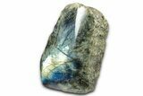 Tall, Single Side Polished Labradorite - Free-Standing #341827-1